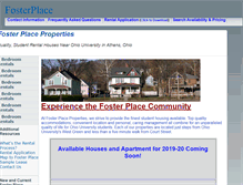 Tablet Screenshot of fosterplace.com
